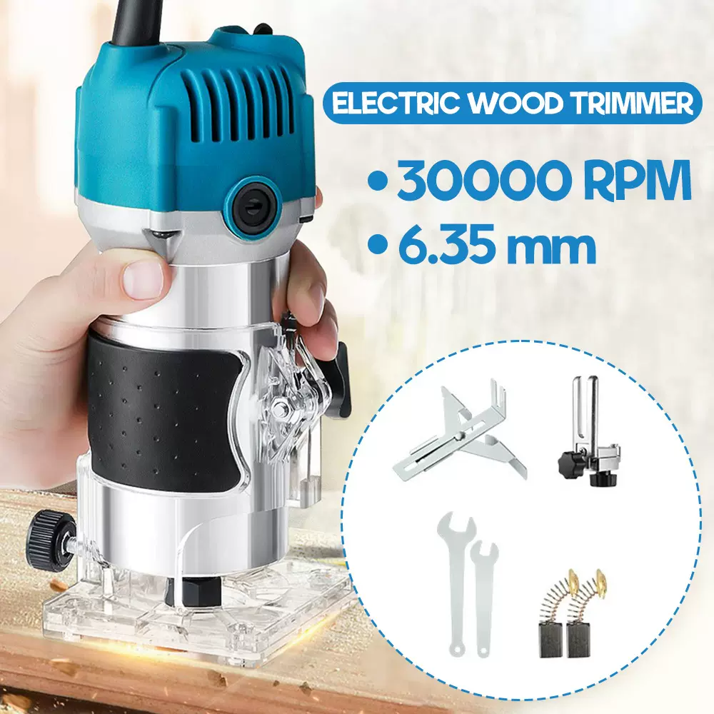 跨境调速修边机电动工具开孔机多功能家用电木铣开槽机木工雕刻机