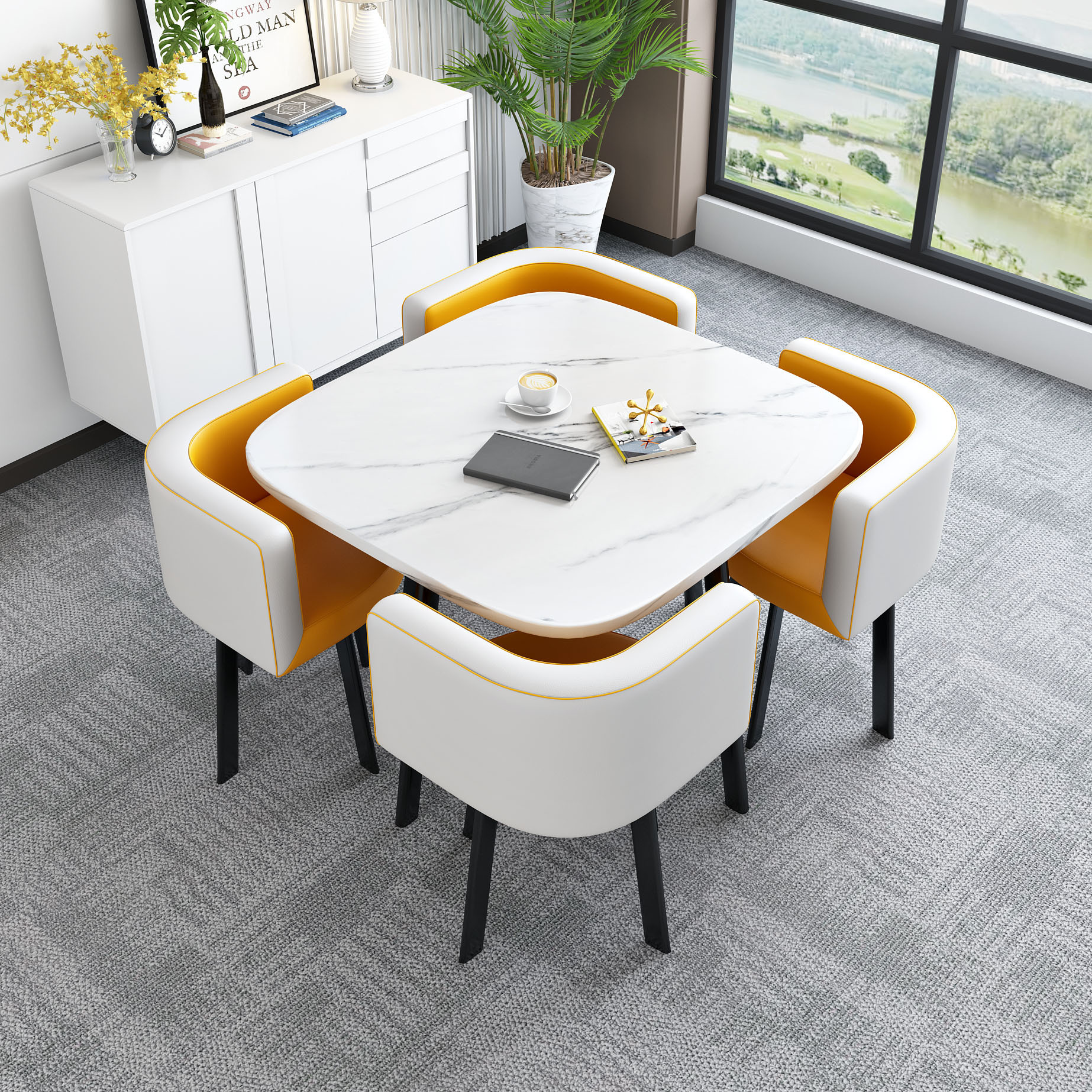 Mesa de comedor disponible para uso doméstico, apartamento pequeño, mesa de comedor, tienda, mesa de negociación, mesa y silla, mesa redonda de recepción