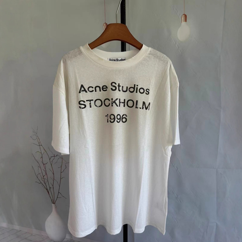 Three-Label Complete Ac Retro 1996 Digital Print Tie-Dye Washed Thin Loose Lazy Sun-Protective Short-Sleeve T-Shirt for Women