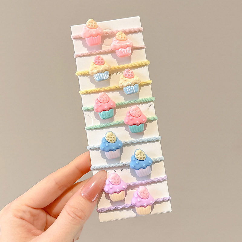 Ligas de cabello elásticas para niñas, colores de caramelo, suaves y resistentes, accesorios infantiles