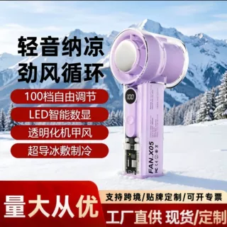 跨境户外手持冰敷制冷USB充电桌面便携迷你长续航大风力小风扇