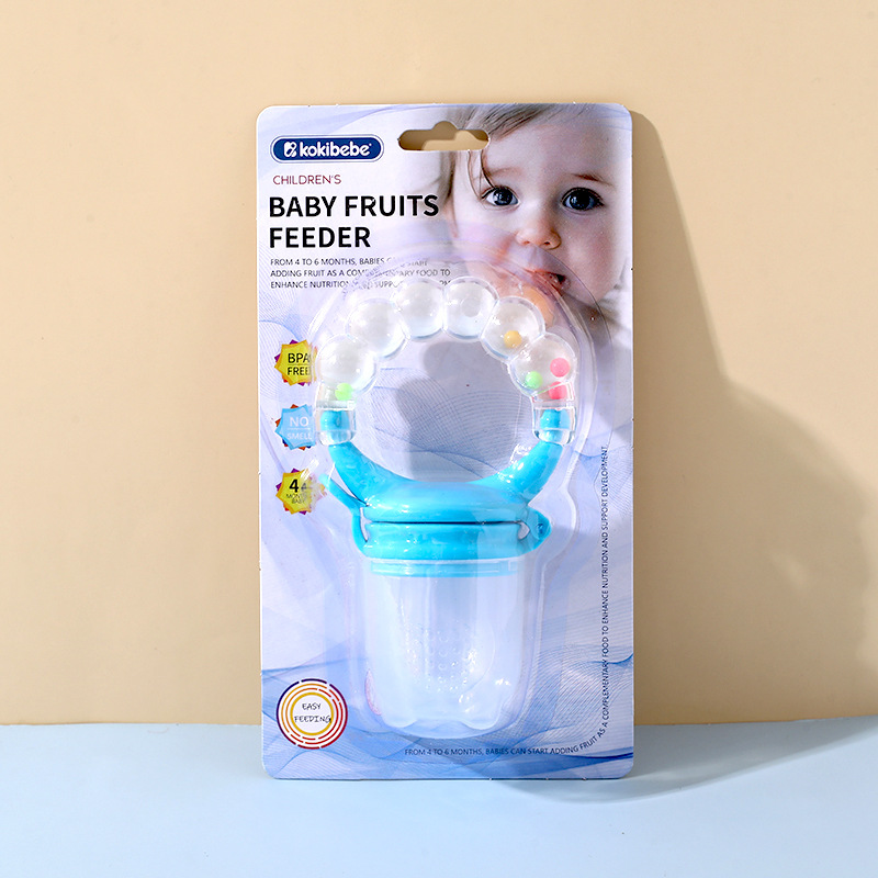 Venta caliente de comercio exterior, mordida de campana, mordida multicolor, mordida de fruta, chupete, suplemento alimenticio, sonajero, mordida de fruta