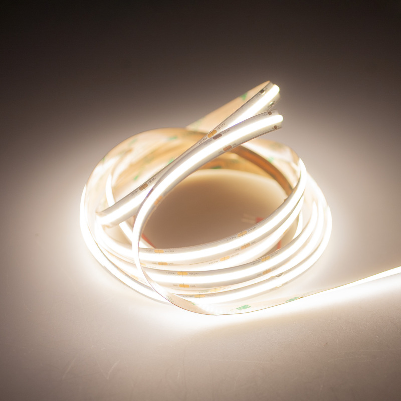 超高輝度 COB 家庭用 24V 低電圧 LED 高表示フラッシュフリー 320 ライト自己粘着暖かい光雰囲気リニアライトストリップ|undefined