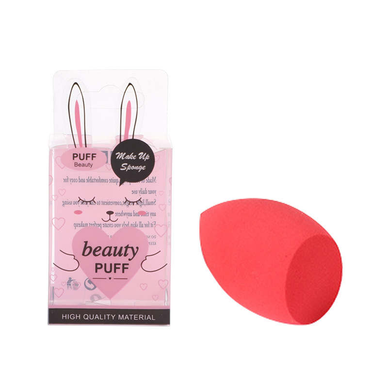 Huevo de belleza hidrofílico sin látex, empaquetado individualmente, polvo húmedo y seco que no comida, esponja de maquillaje, configuración de maquillaje al por mayor