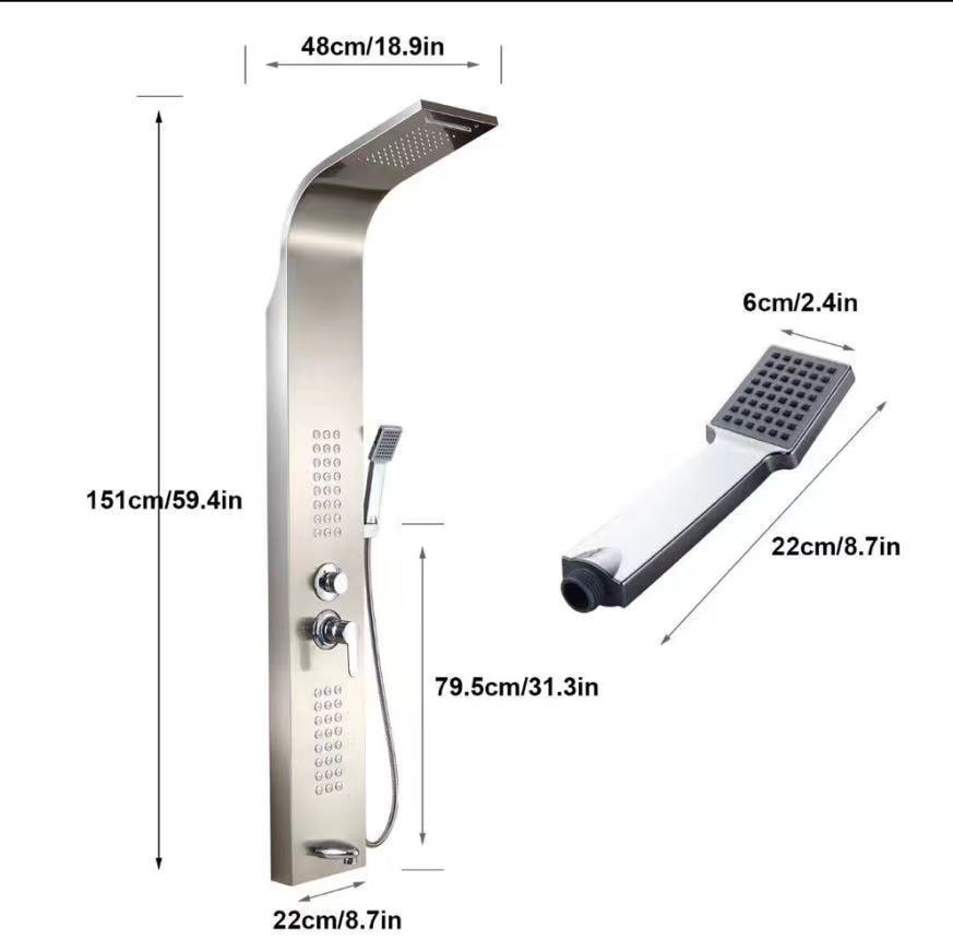 Pantalla de ducha cepillado