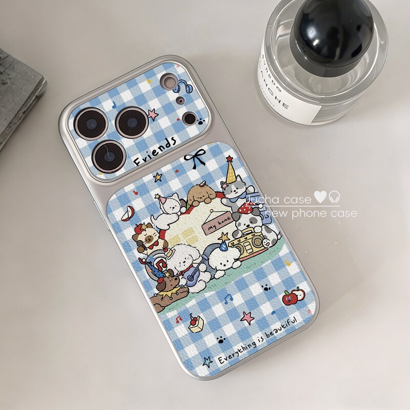 Suitable for Apple 17 Pro Max Phone Case, New High-End Style, Full Edge Protection for iPhone 16, Anti-Drop for iPhone 15, with Cute Dog Design