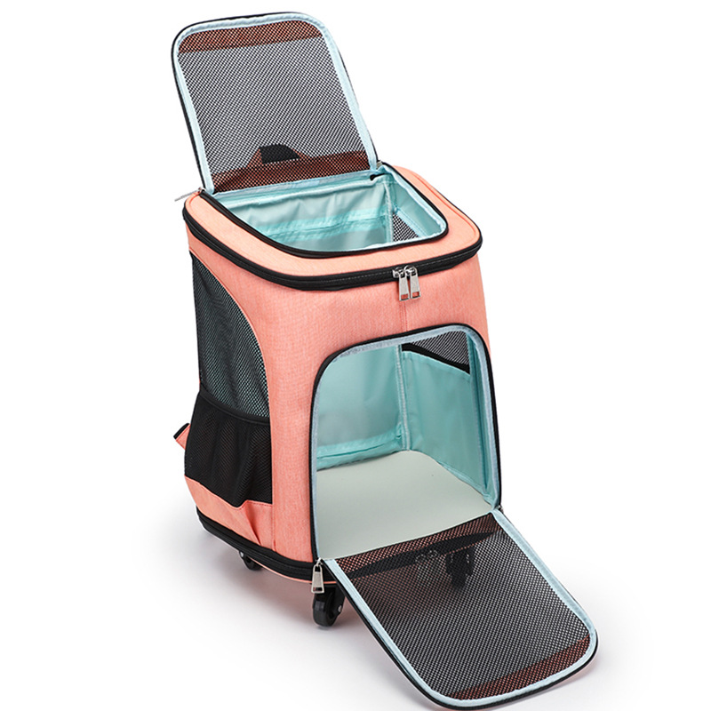 Gato bolsa de hombro trolley bolsa de mascotas trolley CAT Dog trolley case mochila portátil para mascotas gran venta al por mayor