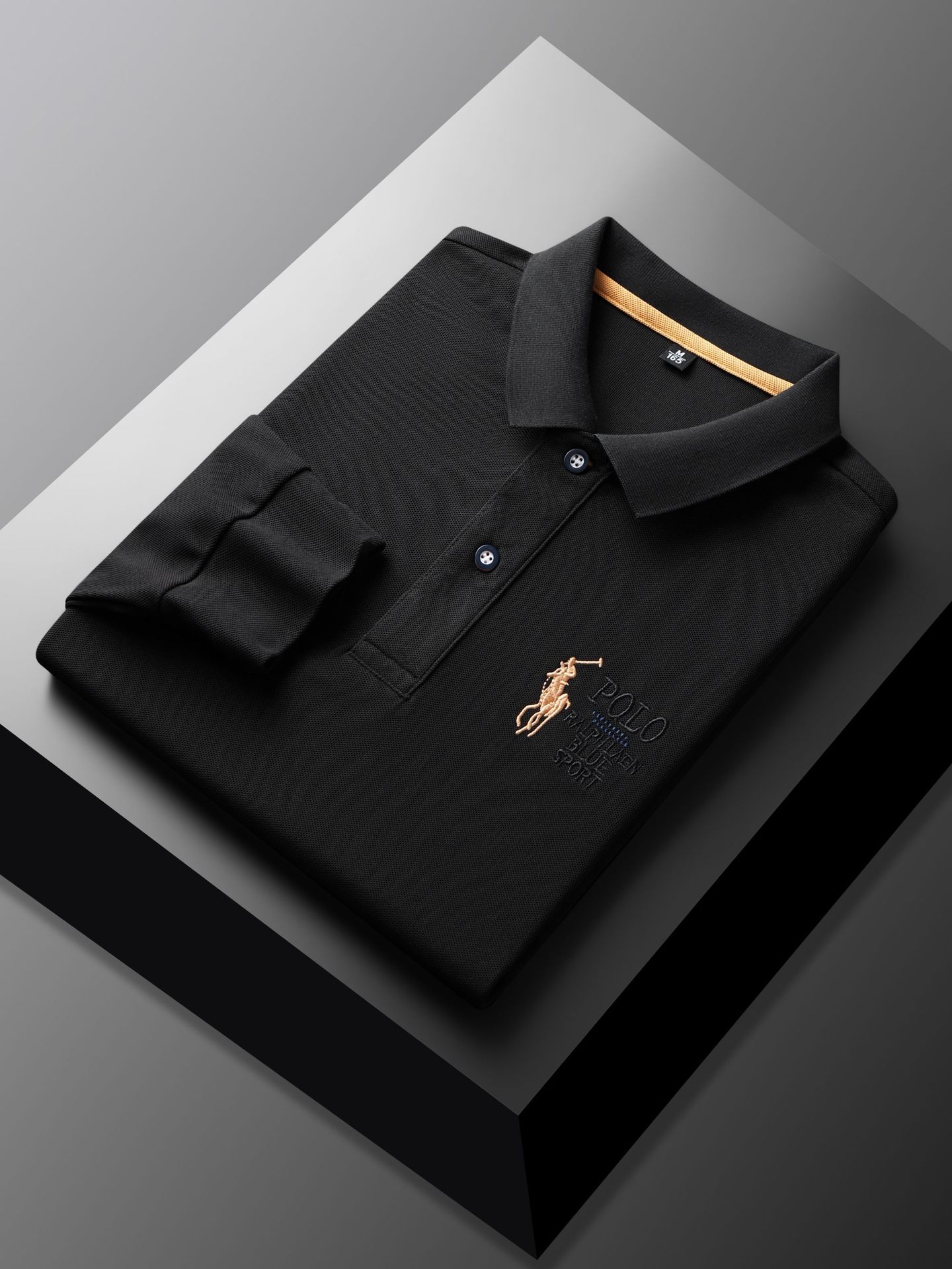 Mishima nuevo estilo Paul camiseta de manga larga para hombre polo solapa bordado jersey moda moda otoño top para hombre