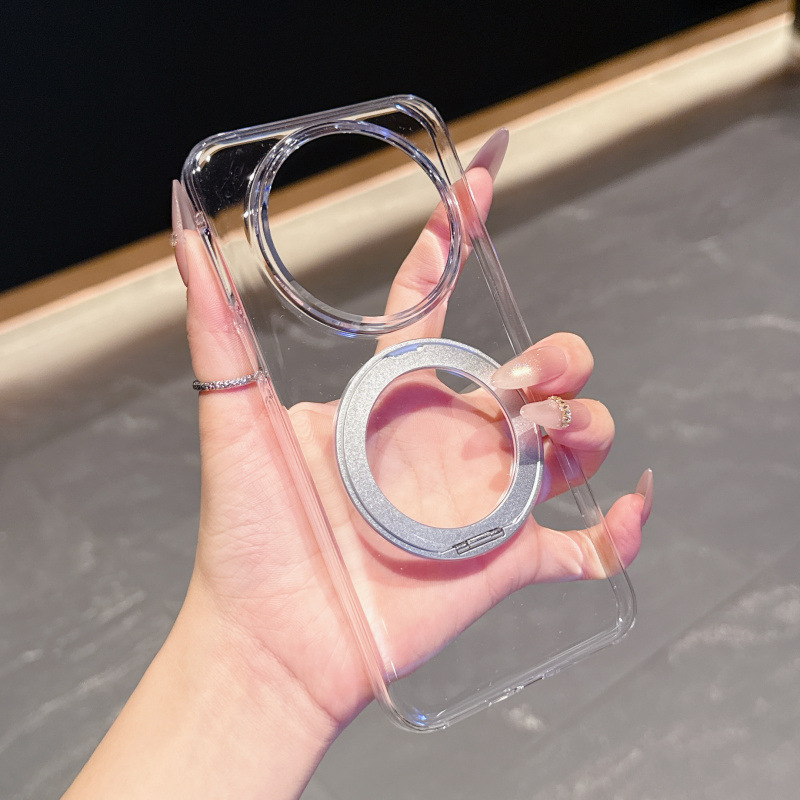 Suitable for Huawei Mate80 Mobile Phone Case Promax New Ultra-Thin Transparent Magnetic Rotating Stand Anti-Fall Protective Cover Suitable for Huawei Mate80 Mobile Phone Case Promax New Ultra-Thin Transparent Magnetic Rotating Stand Anti-Fall Protective Cover