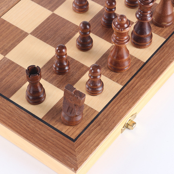magnetic wooden fighting foldable chess