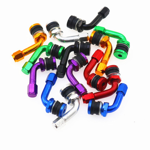 Electric vehicle CNC modified tire aluminum alloy valve motorcycle wheel hub valve anti-leakage right-angle valve