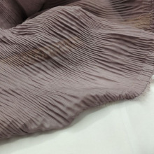 雪纺风琴皱压绉面料布料 百褶布裙压褶布 压皱牙签皱现货