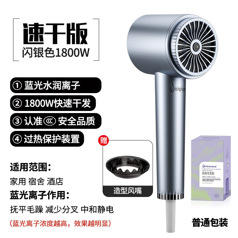 secador de pelo transfronterizo fábrica directa de alta velocidad de rotación doméstica gran viento azul salón de pelo de iones de alta potencia secador de pelo