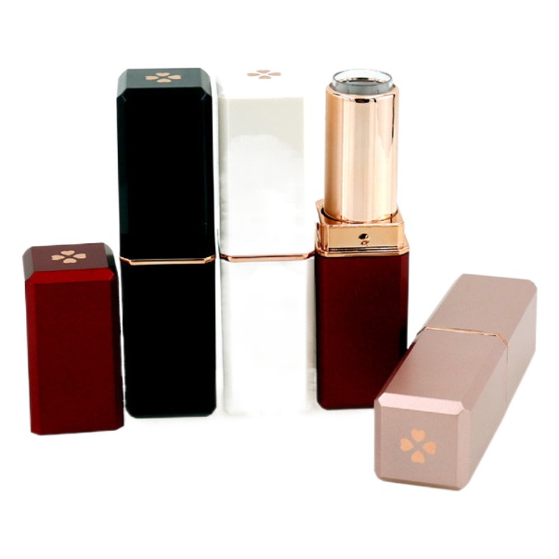 Tubo de lápiz labial al por mayor en stock trébol multicolor tubo de lápiz labial tubo vacío 12,1 calibre imprimible logotipo lápiz labial tubo
