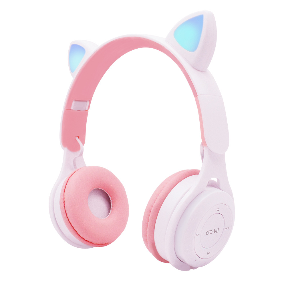 New Cat Ear Headset Headset Bluetooth Headset Wireless Student Children Headset Headset Mini Macaron