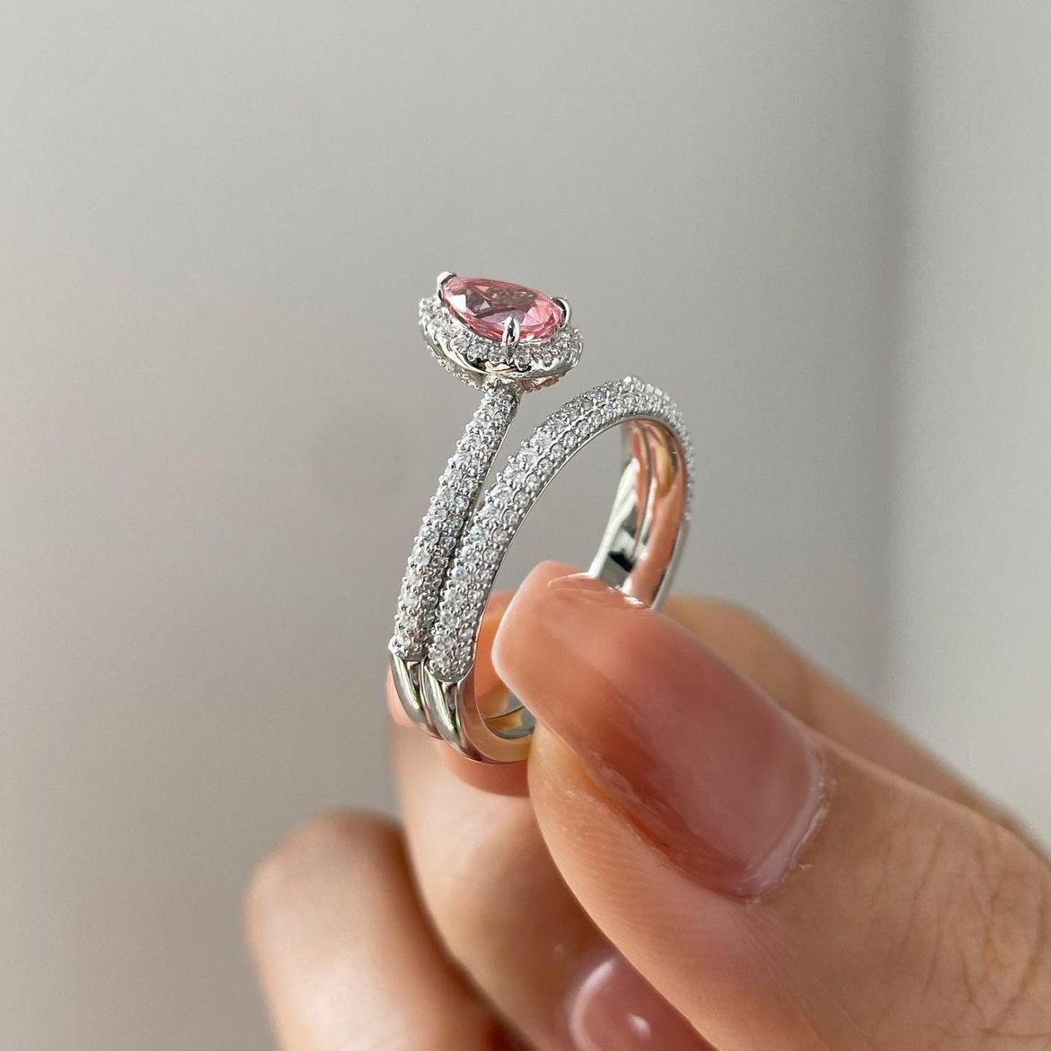 12g Weight Zircon Inlay Material Rings Classification Wholesale Shiny Water Droplets Copper Plating Inlay Zircon Rings
