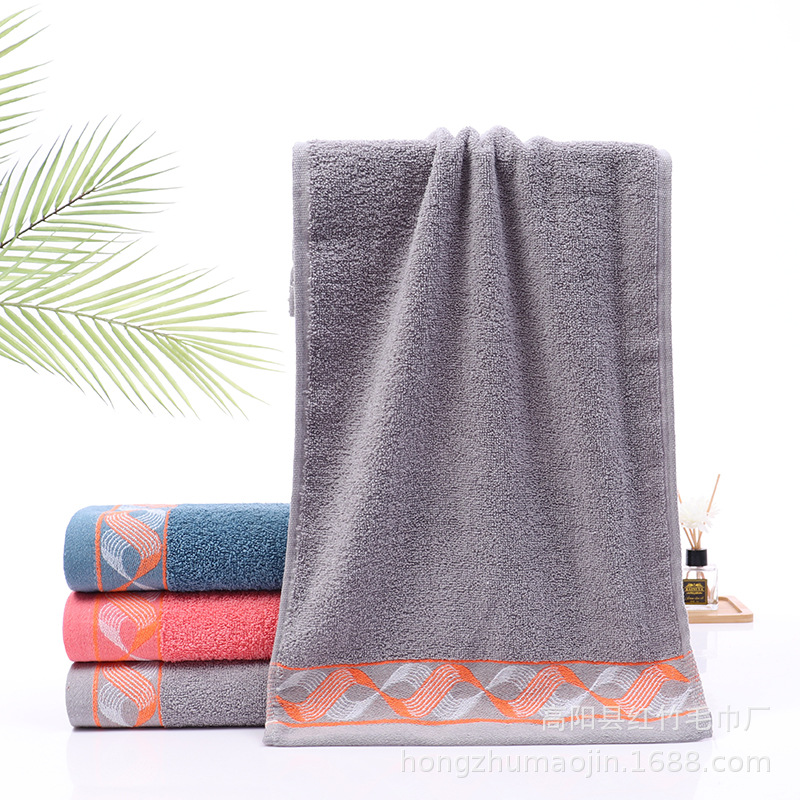 Suministro directo de fábrica, hogar absorbente de agua, puesto diario, toalla de algodón jacquard al por mayor, toalla facial, regalo, logotipo de bordado