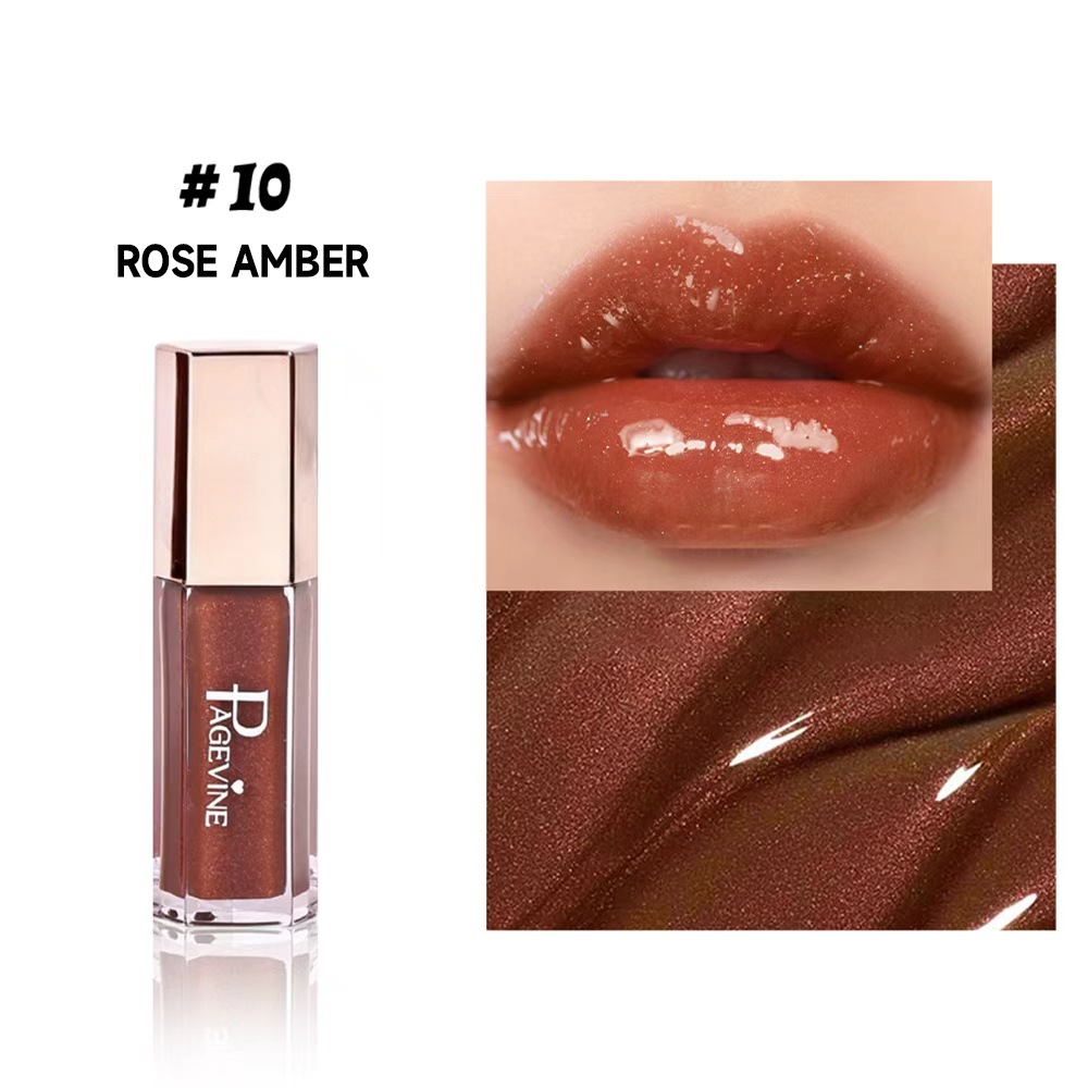 Cross-border PAGE VINE nuevo esmalte de labios de flujo, esmalte de labios de color acuoso, lápiz labial caliente, lápiz labial de miel