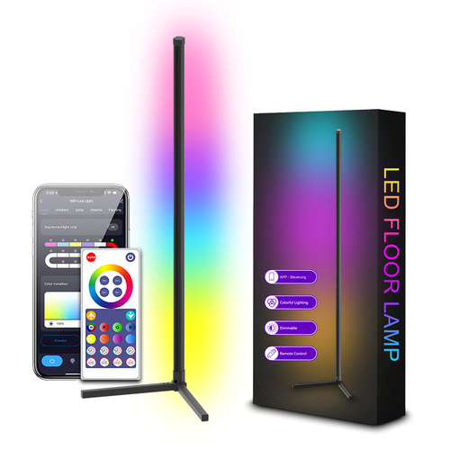 Floor lamp RGB fantasy color living room bedroom atmosphere WIFI Bluetooth corner lamp corner music rhythm pickup lamp