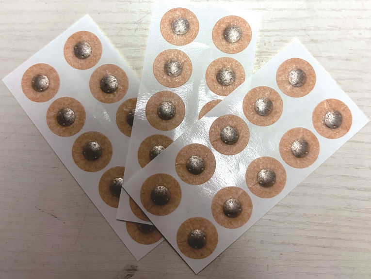 15 pares de pegatinas de un solo círculo (3 hojas)