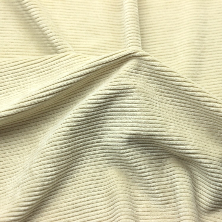涤氨纶4x2抽条天鹅绒弹力坑条灯芯绒布横抽条仿棉绒天鹅绒布面料
