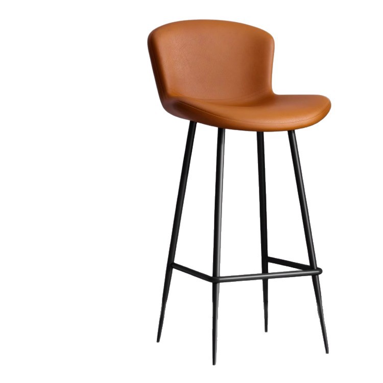 Sillas de bar nórdicas sillas de respaldo de hierro forjado sillas de bar sillas de recepción comerciales sillas de recepción modernas y simples taburetes altos