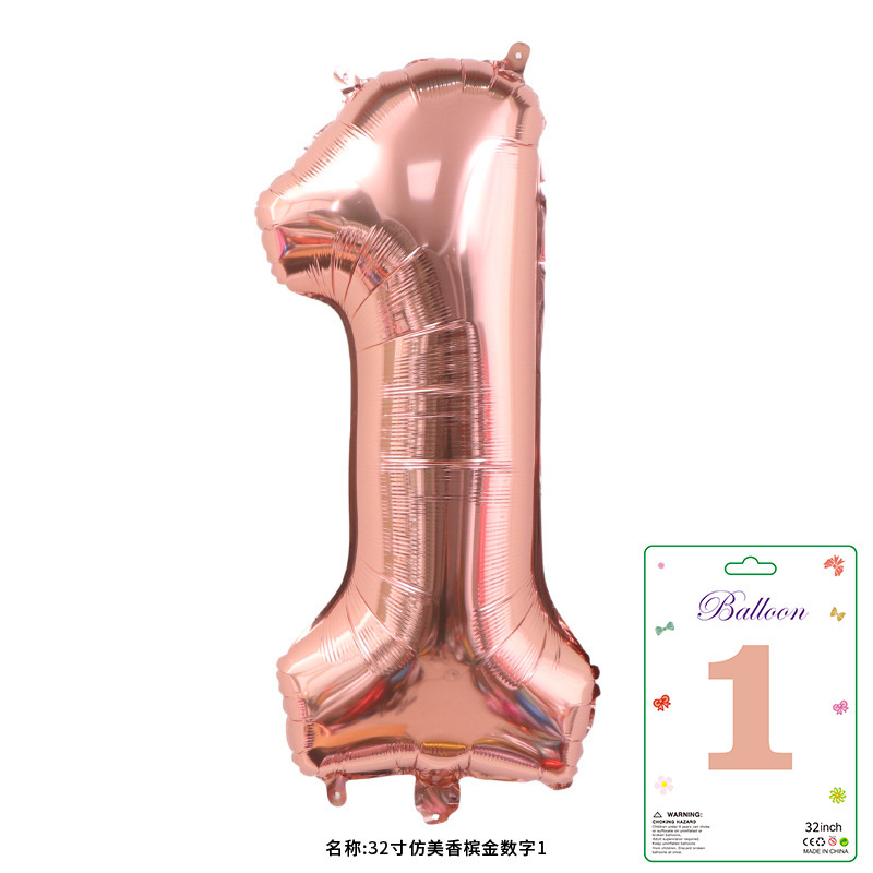 32寸卡装美版数字0到9气球儿童生日派对装饰婚庆婚房布置数字气球|undefined