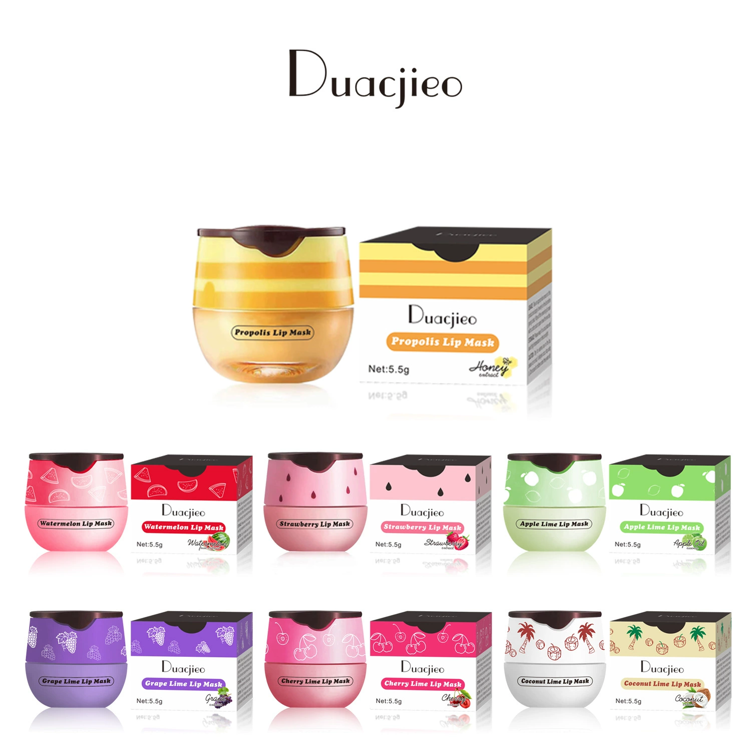 Маска для губ с медом, увлажняющая маска для губ с лаймом, увлажняющий бальзам для губ Little Honey Pot, против обветривания, разглаживает морщины на губах, бальзам для губ, трансграничная доставка