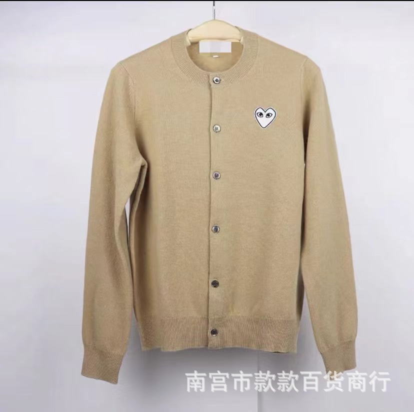 日本のニットセーター、川久保田風セーター、カーディガン、カップル・親子お揃い、メンズゆったりハート柄ウールセーター、保陵風インナー