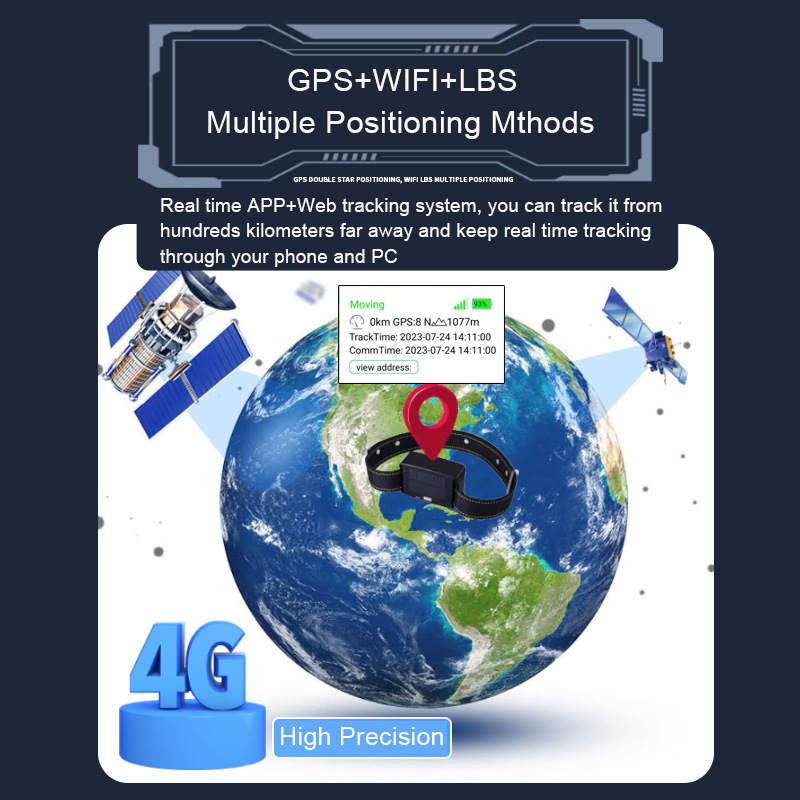 4G locator, solar-powered tracker, GPS for herding cattle, sheep, and horses, waterproof tracker, anti-loss device, and Beidou satellite positioning
