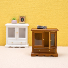 1:12微缩食玩dollhouse欧式家具微缩模型柜子橱柜OB11双开门书柜