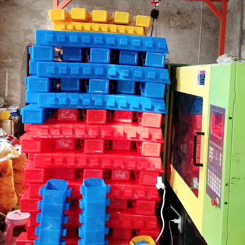 Caja de clavos de carpintería de plástico, clavos de tierra, riñonera de cubo, caja de herramientas portátil, caja de cintura de bolsillo de clavos engrosados multifunción de rejilla doble