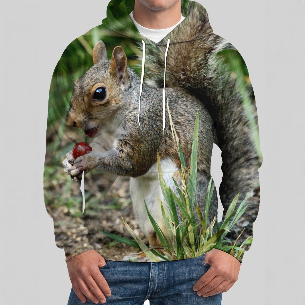 【热卖】新款3D印花男士卫衣帽衫兔子图案欧美跨境速卖通亚马逊PO