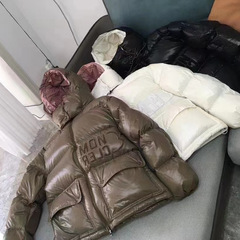 2023 新厚みのある m Mengjia ダウンジャケット女性のビッググースショートカーキ黒パンジャケット 95 ホワイトグースダウン