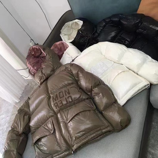 2023 New Thickened m Mengjia down Jacket for Women, Short Khaki Black Puffer Coat with 95% White Goose down