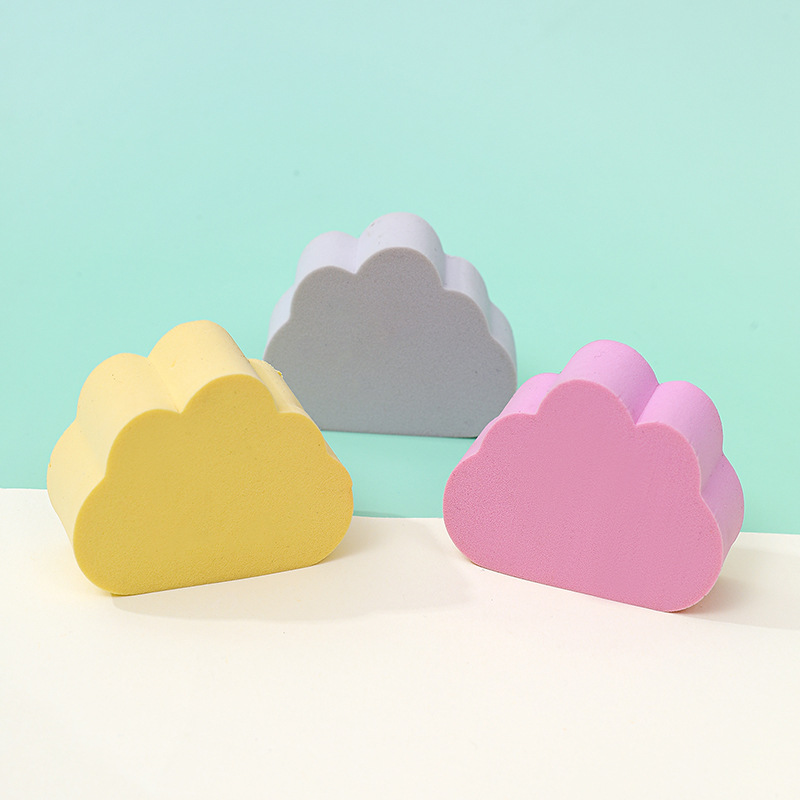 La borla de polvo de nube personalizada de fábrica no come polvo, transfronterizo no látex, superficie plana, esponja de maquillaje, colchón de aire, seco y húmedo