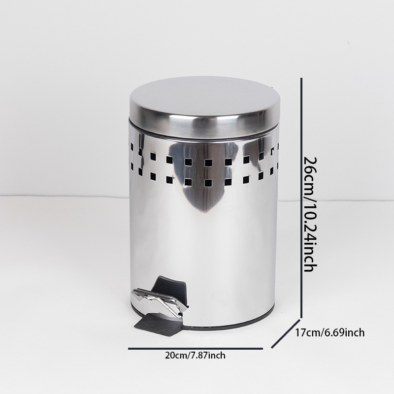 Baño pequeño de 3L para el hogar, bote de basura abatible con pedal, cubo sanitario al por mayor con tapa, cubo doble con manija