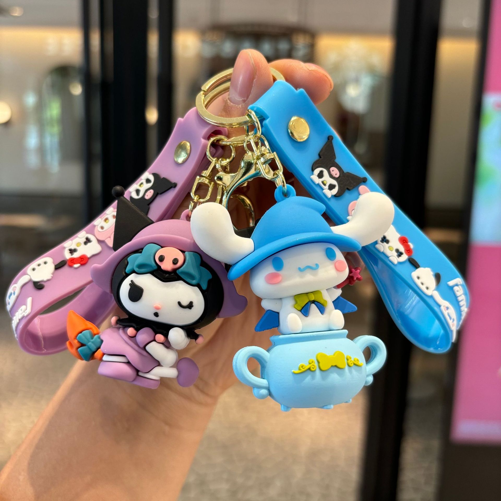 Llavero Sanrio transfronterizo Kulomi colgante de muñeca grande llavero de perro de orejas grandes máquina de captura de bebé pequeño lote de regalo