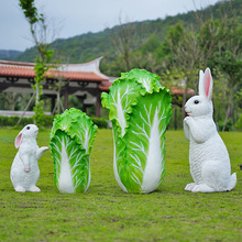 花园摆件仿真兔子模型婚庆室外园林景观小品雕塑别墅草坪装饰造景
