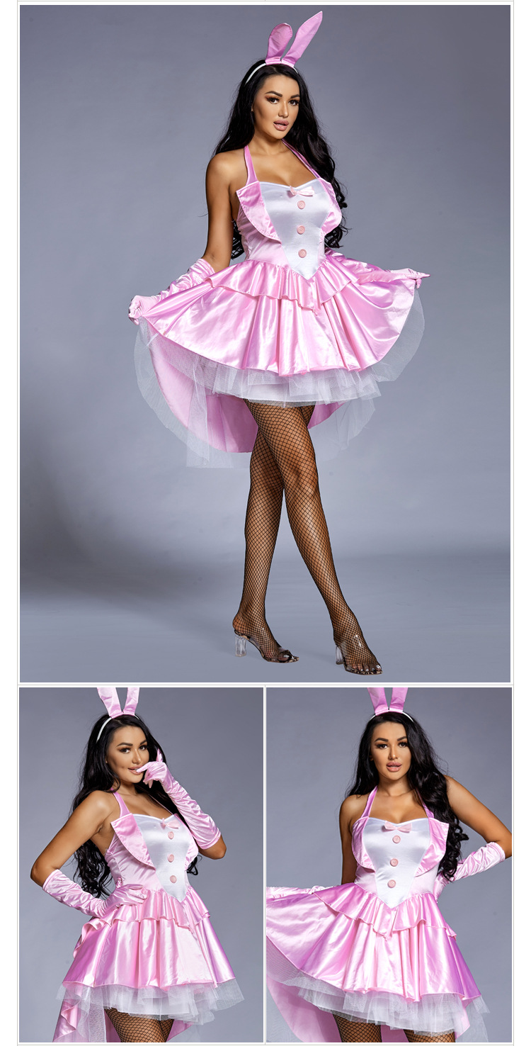 Halloween Cosplay Bunny Girl Pink Puffy Tuxedo Skirt Wholesale Nihaojewelry display picture 4