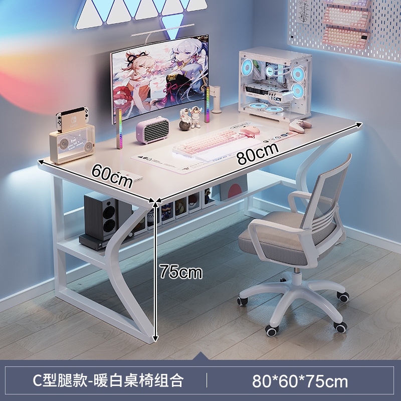 Mesa de dormitorio para niñas, casa de alquiler simple rectangular, escritorio de estudio para el hogar, escritorio para computadora de escritura, banco de trabajo, casa de alquiler