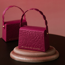 2024新款凹凸玫瑰婚礼喜糖盒结婚伴手礼糖果包装礼盒订婚喜糖盒子