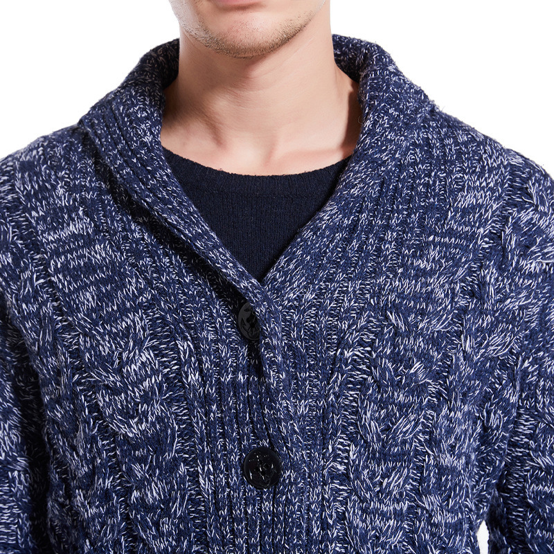 Herren Strickjacke Mit Strukturmuster Modischer Cardigan Mantel_voghion.com