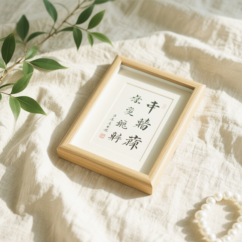 桌面摆件书法字挂画学习5寸6寸7寸8寸10寸挂画相框摆台装饰礼物框|undefined