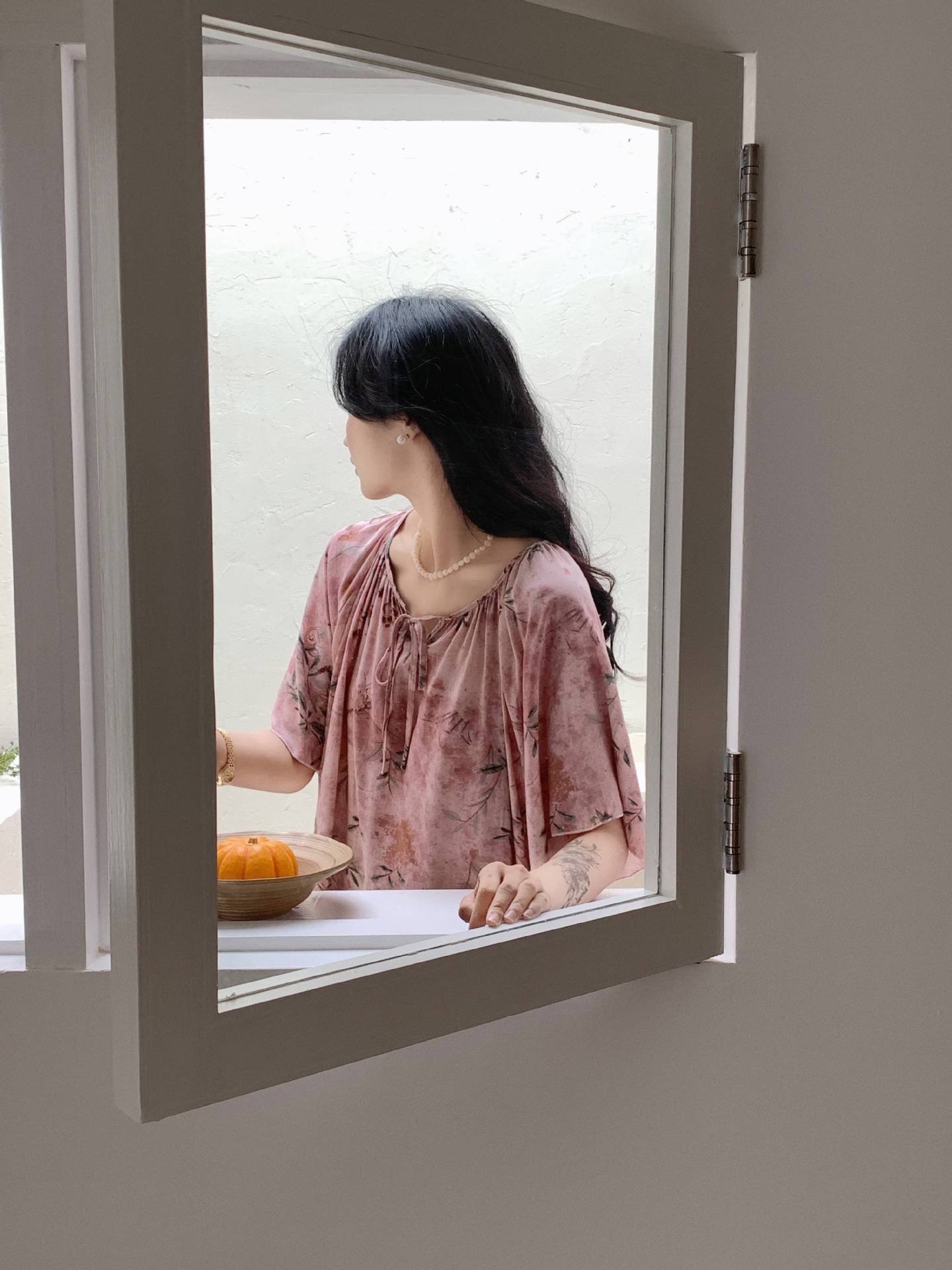 [Traje de manga corta] Pijamas finos de seda de algodón, servicio a domicilio para mujer, estilo nacional, traje de pantalón de algodón suelto de alta gama en movimiento