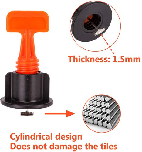 Cross-border 326pcs/bag tile leveler T-shaped adjuster cross floor and wall tile positioning tool