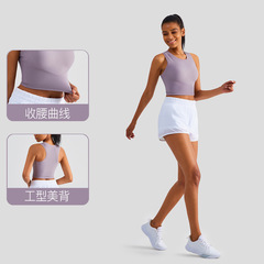 FPS series yoga vest with chest pad for women 2023 new fixed cup sports bra running fitness bra