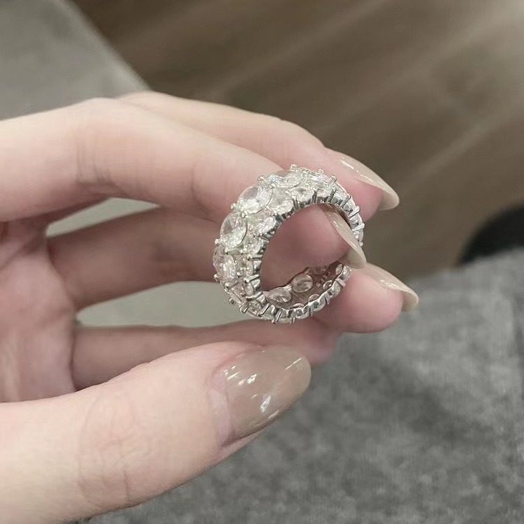 Designer Zirkon Ring Offen Für Damen, Einzigartiger Schmuck_voghion.com