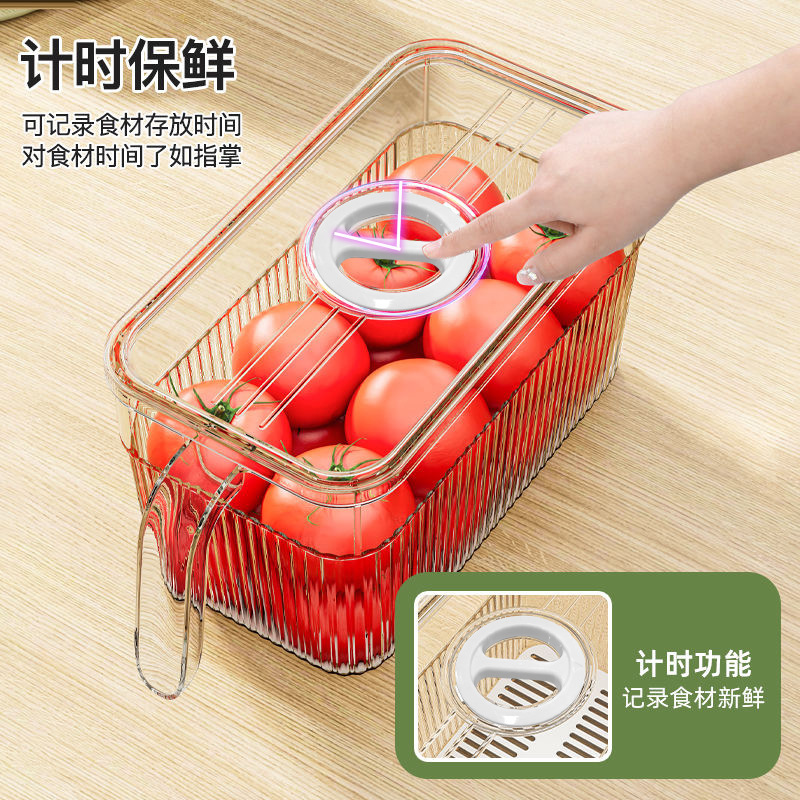 Caja de almacenamiento de refrigeración de grado alimenticio para cocina especial de verduras, frutas y huevos caja de almacenamiento congelado con mango