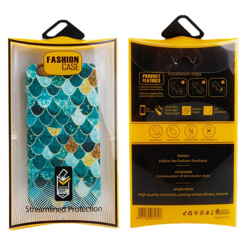 批发手机壳通用款包装盒  PVC透明保护套高档皮套包装盒 KJ-605